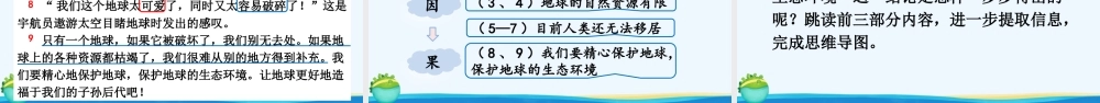 24人教统编版-小学六年级上册第六单元19 只有一个地球 课件