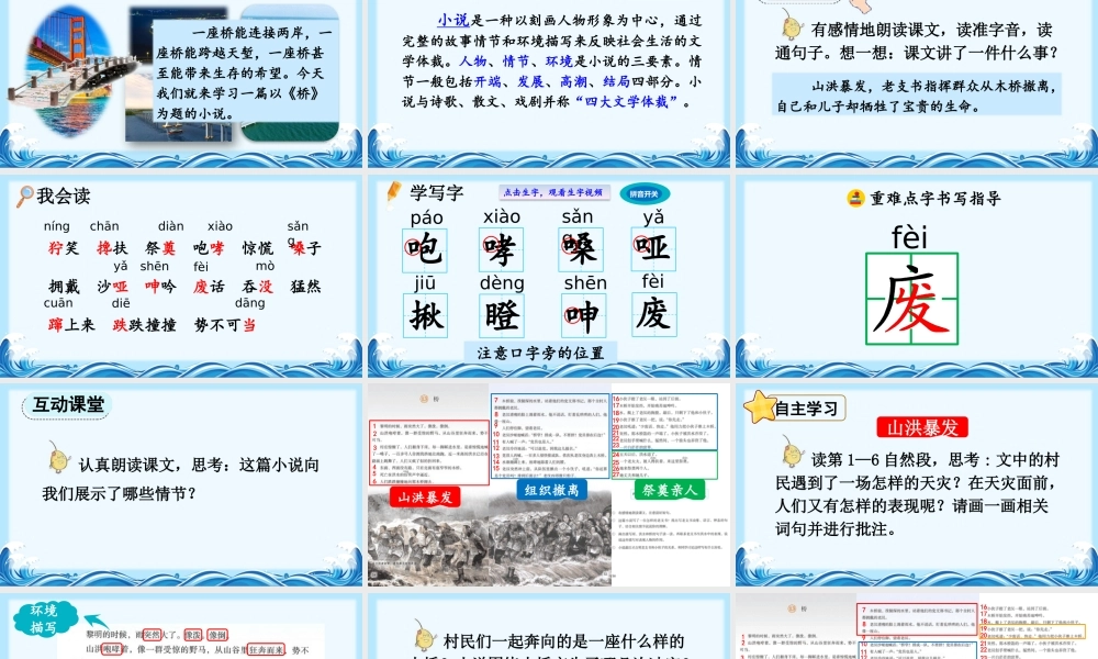 24人教统编版-小学六年级上册第四单元13 桥 课件