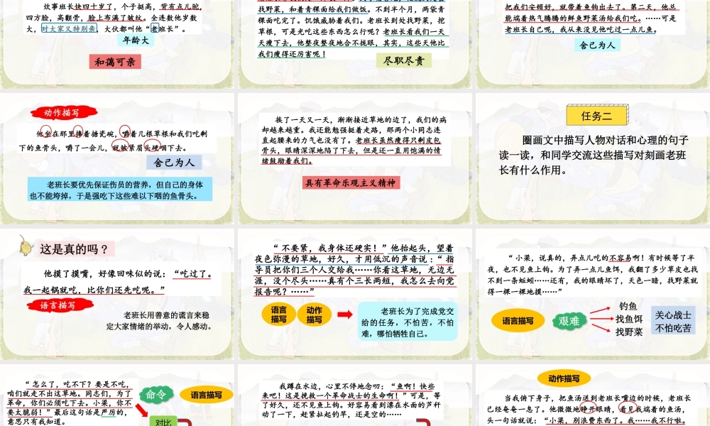 24人教统编版-小学六年级上册第四单元15 金色的鱼钩 课件
