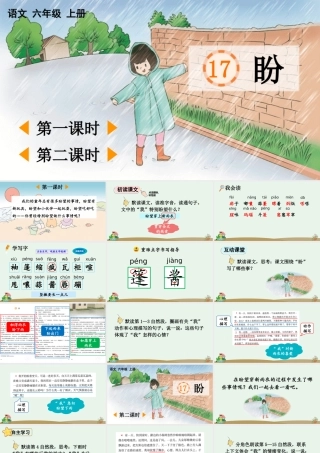 24人教统编版-小学六年级上册第五单元17 盼 课件