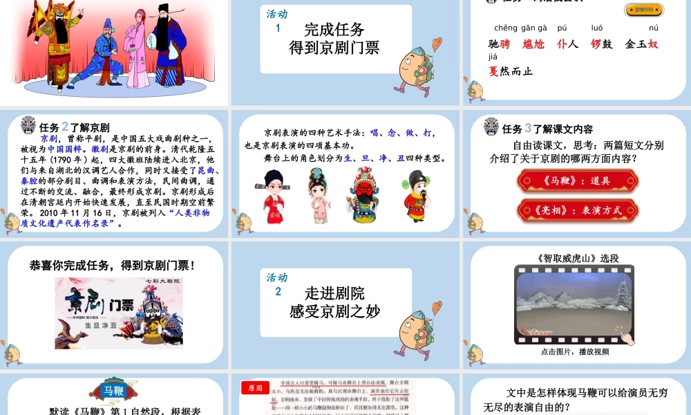 24人教统编版-小学六年级上册第七单元24 京剧趣谈课件