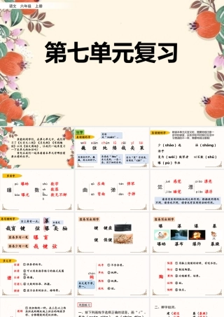 24人教统编版-小学六年级上册第七单元复习课件