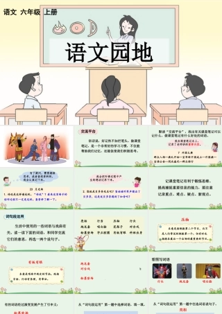 24人教统编版-小学六年级上册第七单元语文园地七 课件