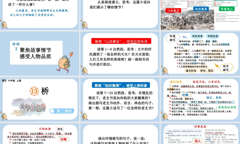 24人教统编版-小学六年级上册第四单元13 桥课件