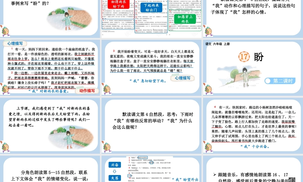 24人教统编版-小学六年级上册第五单元17 盼课件