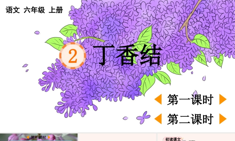 2025秋人教统编版-小学六年级上册第一单元2 丁香结 课件