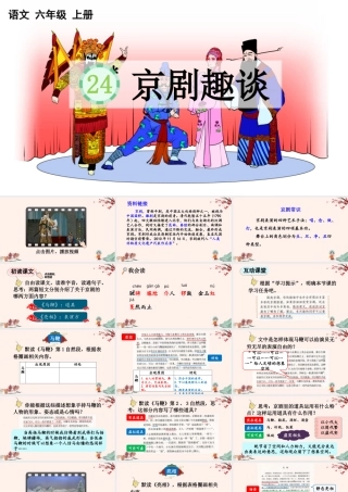 2025秋人教统编版-小学六年级上册第七单元24 京剧趣谈 课件