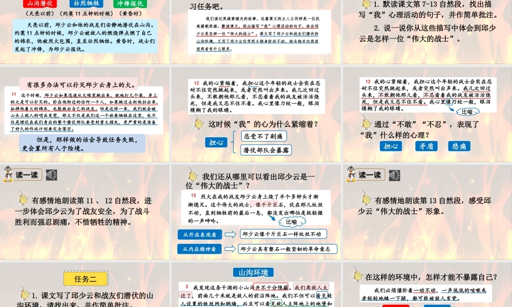 2025秋人教统编版-小学六年级上册第二单元9 我的战友邱少云 课件