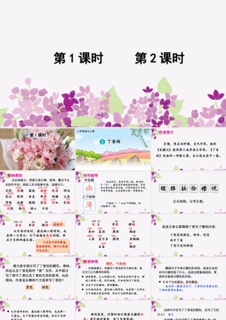（24人教统编版）小学六年级语文上册第一单元2 丁香结课件