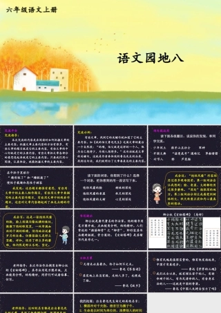 25秋人教统编版小学语文六年级上册第八单元语文园地八课件