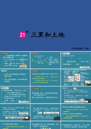 25秋人教统编版小学语文六年级上册第六单元21 三黑和土地课件