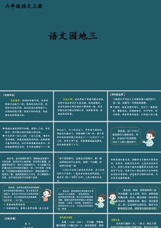 25秋人教统编版小学语文六年级上册第三单元语文园地三课件