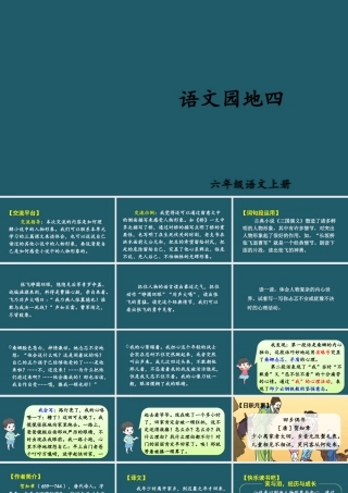 25秋人教统编版小学语文六年级上册第四单元语文园地四课件