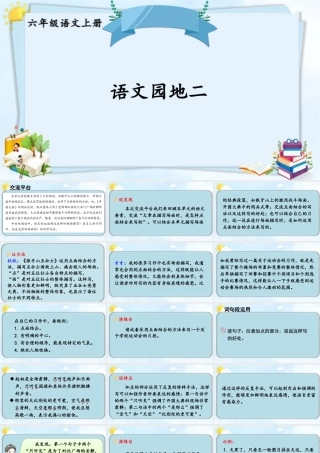 25秋人教统编版-小学语文六年级上册第二单元语文园地二 课件
