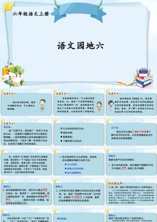 25秋人教统编版-小学语文六年级上册第六单元语文园地六 课件