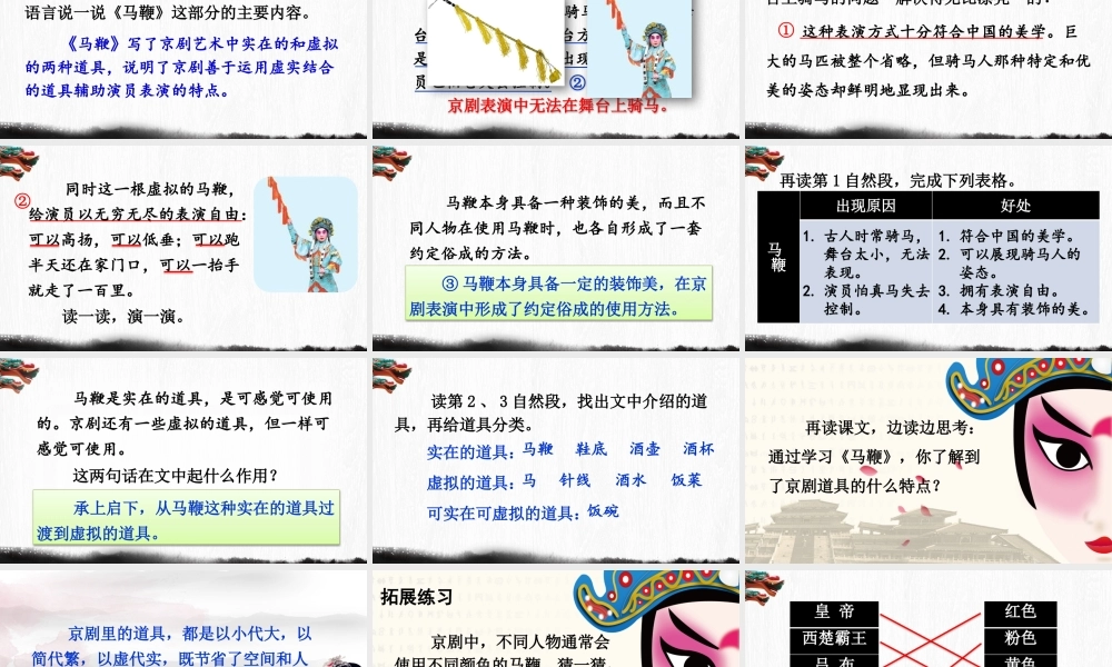 25秋人教统编版-小学语文六年级上册第七单元24 京剧趣谈 课件