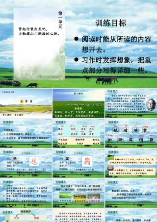 25秋人教统编版-小学语文六年级上册第一单元1 草原 课件