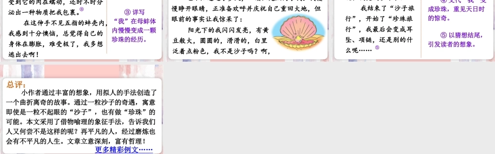 25秋人教统编版-小学语文六年级上册第一单元习作：变形记 课件