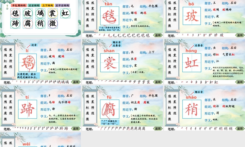 25秋人教统编版-小学语文六年级上册1 草原生字笔顺教习课件（配音自动播放）
