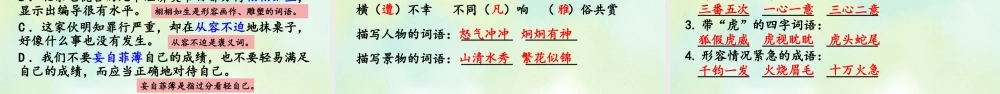 24人教统编版-小学六年级上册期末全册专项复习2：词语课件
