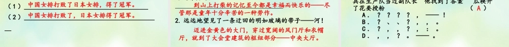 24人教统编版-小学六年级上册期末全册专项复习4：标点符号课件