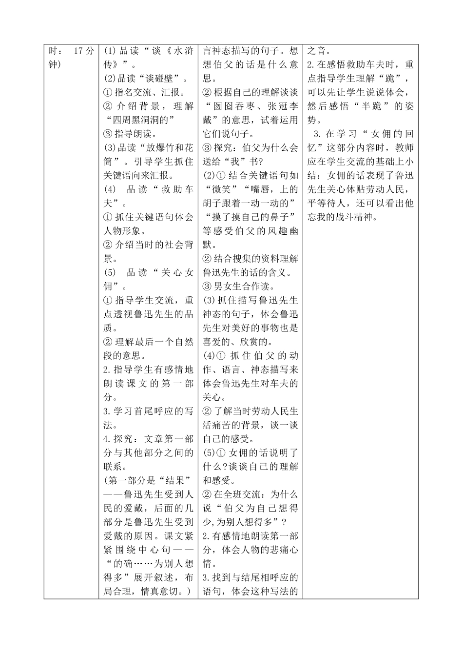 24人教统编版-小学六年级上册第八单元27我的伯父鲁迅先生 导学案_第2页