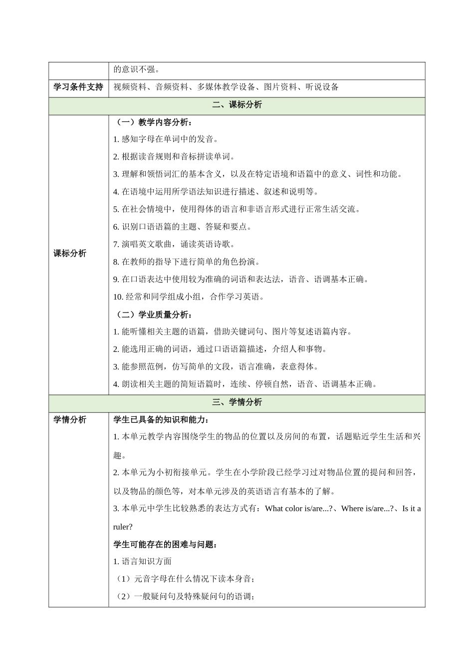 25秋新人教版七年级英语上册-Starter Unit 2 Keep Tidy（大单元教学设计）_第2页
