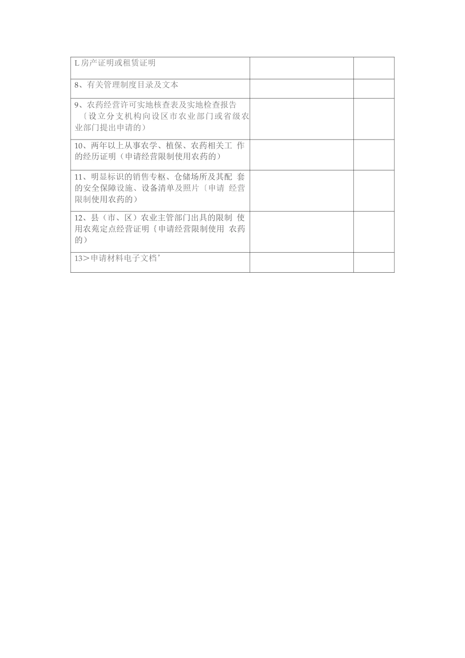 农药经营许可证申请表_第3页