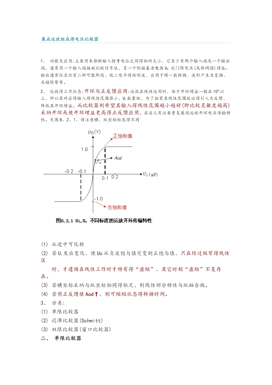 几种电压比较器的说明和比较_第1页