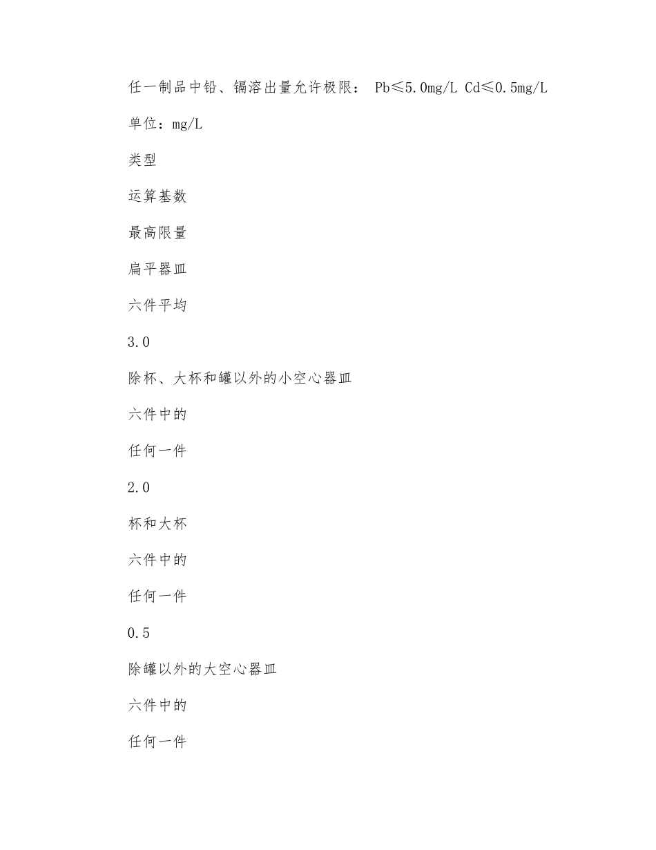 出口日用陶瓷主要安全卫生要求_第3页