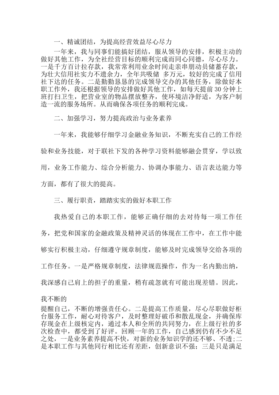 出纳个人工作总结_第2页