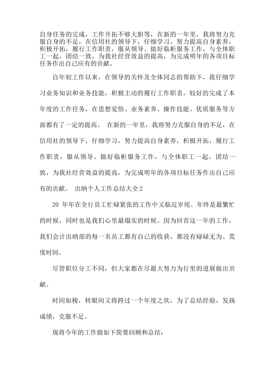 出纳个人工作总结_第3页