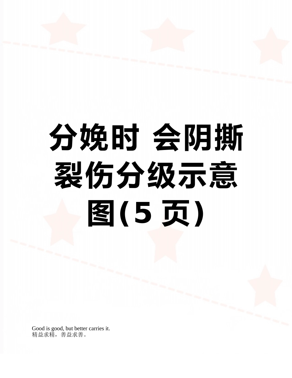 分娩时-会阴撕裂伤分级示意图_第1页