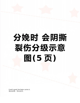 分娩时-会阴撕裂伤分级示意图