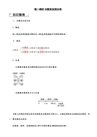 分散系及其分类