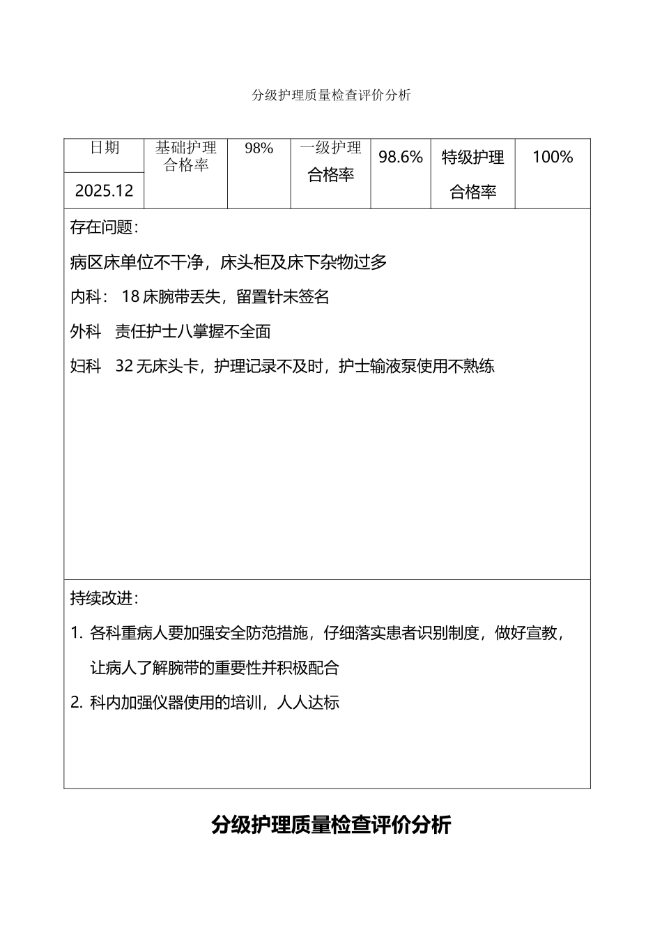 分级护理质量检查评价分析_第2页