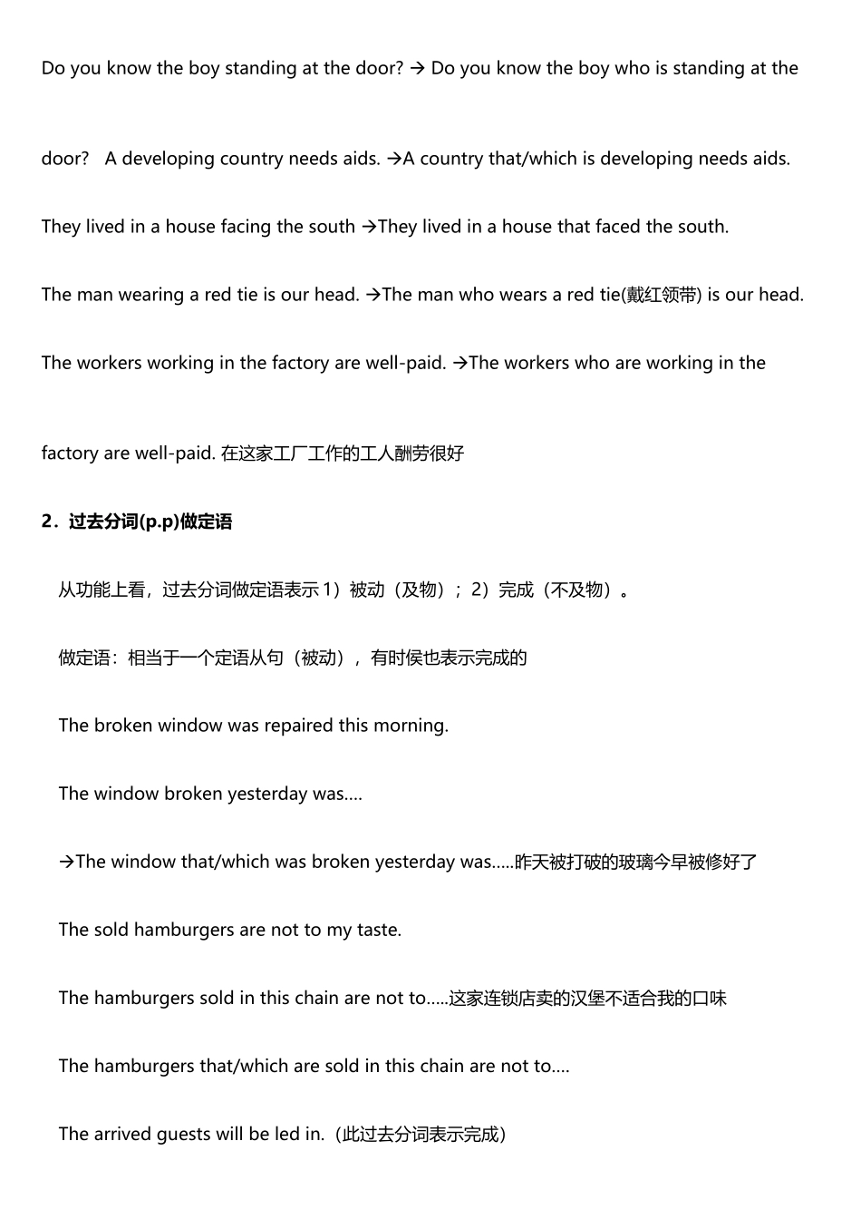 分词作定语-讲解_第3页