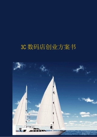 创业方案-3C数码店创业计划书