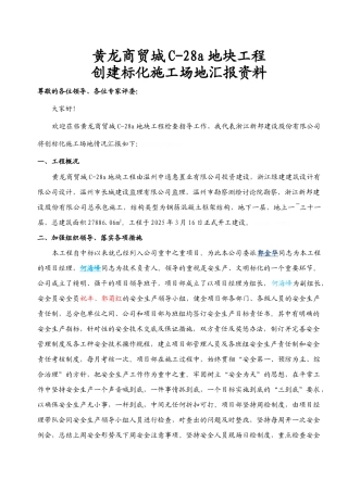 创建标化工地汇报
