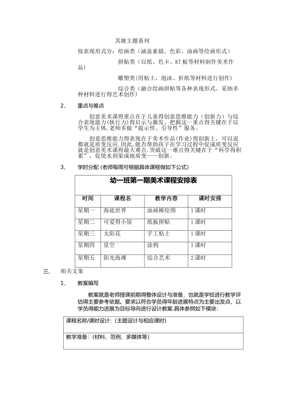 创意美术课程大纲_第2页