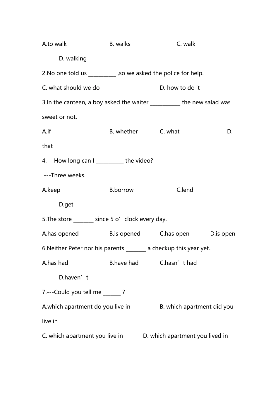初一下牛津英语提高练习_第3页