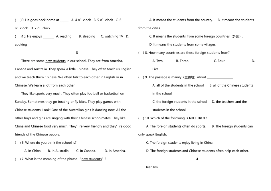 初一英语阅读1_第3页
