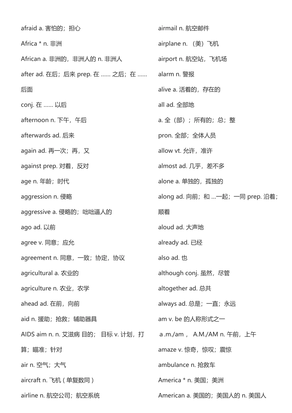 初中英语新课标词汇表1600_第3页