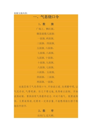 初级五级内容