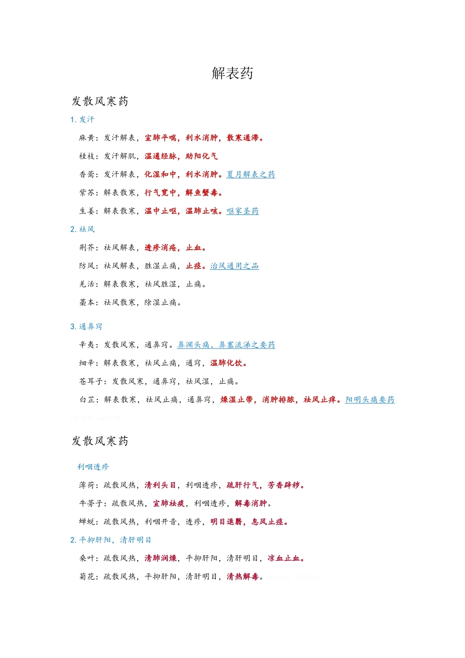 初级中药师中药学笔记_第1页