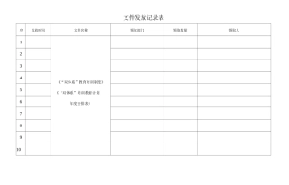 制度发放记录表