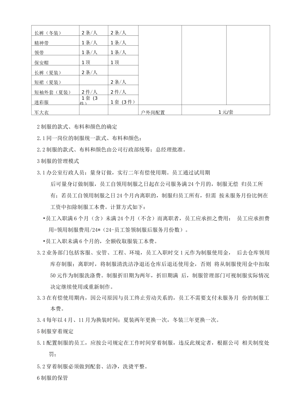 制服管理制度_第2页