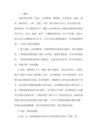刺柏苗木供应方案