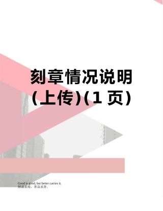 刻章情况说明