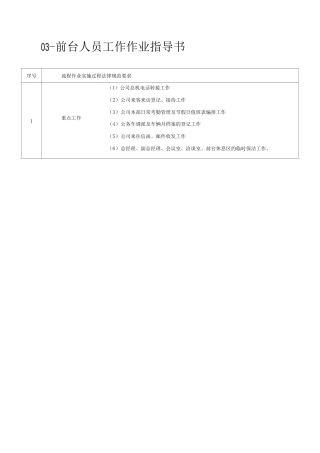 前台作业指导书